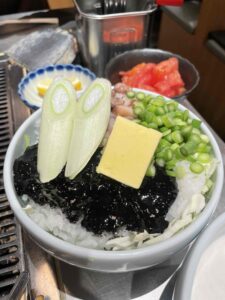 イカ墨もんじゃ焼き